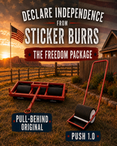 The Freedom Package: Pull-Behind Original plus Push 1.0 Sticker Burr Rollers