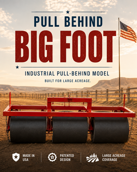 Pull-Behind BIGFOOT Industrial Sticker Burr Roller